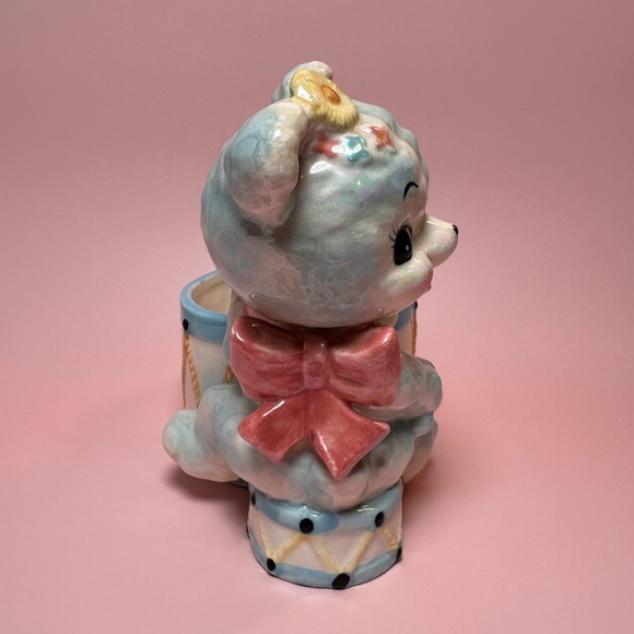 ✨ Vintage Shafford Japan Ceramic Bear Planter / Brush Holder ✨ - Picture 2 of 6